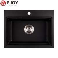 EJOY High Quality quartz sink kitchen Customized artifical stone granite kitchen sink home restaurant farm use NET650